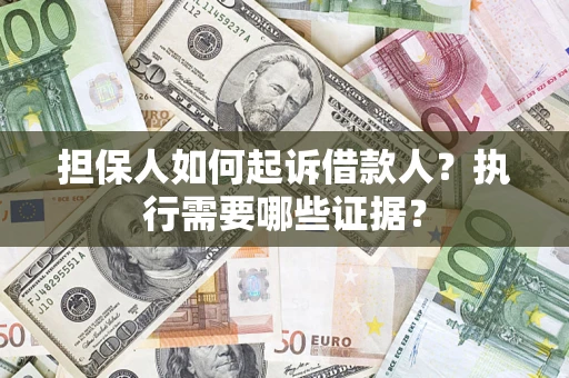 武汉担保人如何起诉借款人？执行需要哪些证据？
