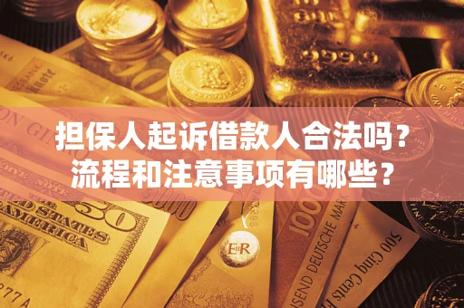 武汉担保人起诉借款人合法吗？流程和注意事项有哪些？