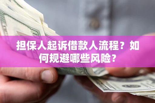 武汉担保人起诉借款人流程？如何规避哪些风险？