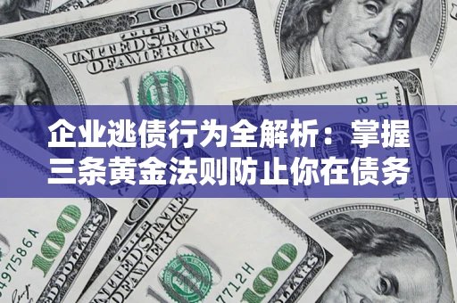 武汉企业逃债行为全解析：掌握三条黄金法则防止你在债务乱局中“踩雷”