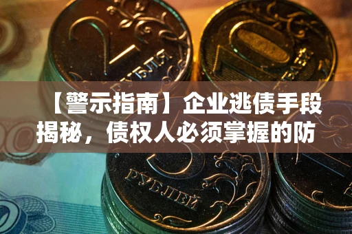 武汉【警示指南】企业逃债手段揭秘，债权人必须掌握的防坑宝典