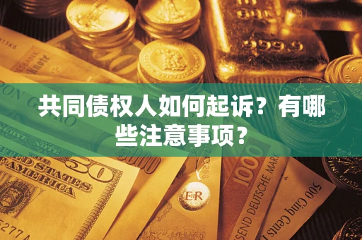 武汉共同债权人如何起诉？有哪些注意事项？