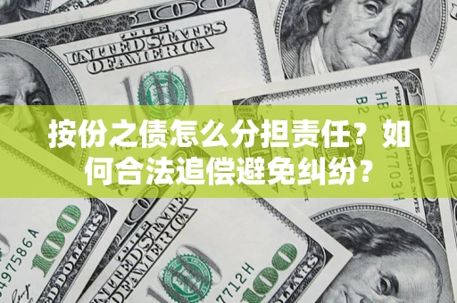 武汉按份之债怎么分担责任？如何合法追偿避免纠纷？